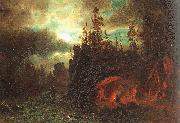 Albert Bierstadt The Trappers Camp oil painting picture wholesale